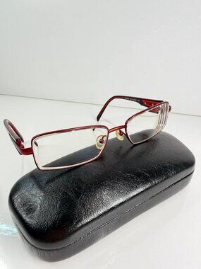 Mugler TM9172 Designer Eyeglasses Red & Black Frame 53-16 RX Glasses + Hard Case